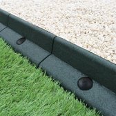Flexibele Borderrand tuin - Groen - Set: 18 x 1.2 meter (120 x 8.1 x 8.1 cm) - UV- en Weerbestendig - Rubber - Kindvriendelijk - Grasmaaiervriendelijk - Perkrand