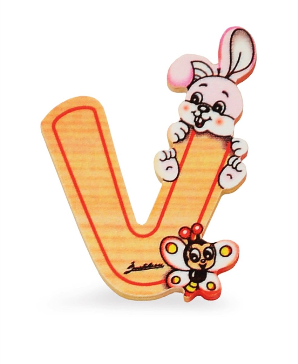 Alfabet letter hout klein V | Bartolucci