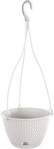 Ronde bloempot hanger 4.8L ProsPlust Splofy Round WS plastic in wit, 27 x 16,6 cm