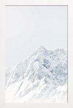 JUNIQE - Poster met houten lijst White Mountain 2 -13x18 /Grijs & Wit