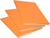 3x Rollen kraft kaftpapier oranje  200 x 70 cm - cadeaupapier / kadopapier / boeken kaften