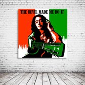 Pop Art Rory Gallagher Canvas - 100 x 100 cm - Canvasprint - Op dennenhouten kader - Geprint Schilderij - Popart Wanddecoratie