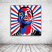 Pop Art Drake Canvas - 90 x 90 cm - Canvasprint - Op dennenhouten kader - Geprint Schilderij - Popart Wanddecoratie