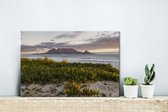 Canvas Schilderij Panorama uitzicht vanaf Robbeneiland op Zuid-Afrika - 30x20 cm - Wanddecoratie