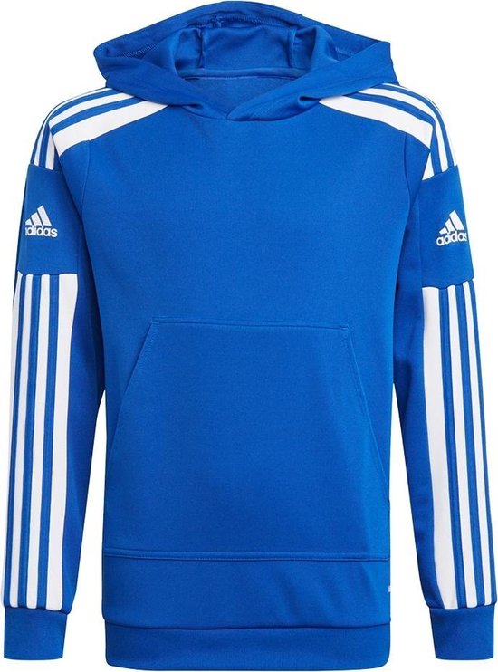 Foto: Adidas squadra 21 hoodie youth voetbaltruien 116 blauw