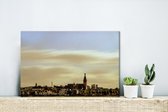 Canvas Schilderij Skyline - Nijmegen - Nederland - 30x20 cm - Wanddecoratie