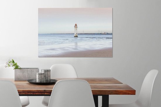Le phare de New Brighton dans le quartier de Wirral Toile 90x60 cm - Tirage photo sur toile Peinture (Décoration murale salon / chambre) / Villes européennes Peintures sur toile