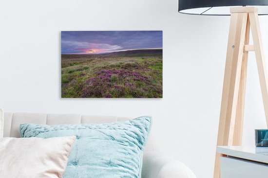 Ciel coloré sur le parc national d'Exmoor en Angleterre Toile 30x20 cm - petit - Tirage photo sur toile (Décoration murale salon / chambre)