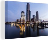 Peintures sur toile - Rotterdam - Gratte-ciel - Water - 150x100 cm - Décoration murale