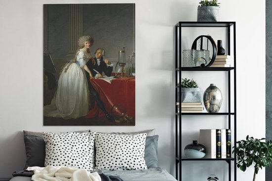 Portrait de M. Lavoisier et de sa femme - Peinture de Jacques-Louis David 90x120 cm - Tirage photo sur toile (Décoration murale salon / chambre)