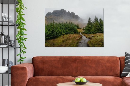 Toile de chemin déserté 2cm 120x80 cm - Tirage photo sur toile (Décoration murale salon / chambre)