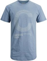 Jack & Jones T-shirt Jconumber Tee Ss Crew Neck 12188191 Dusty Blue/slim Mannen Maat - XL