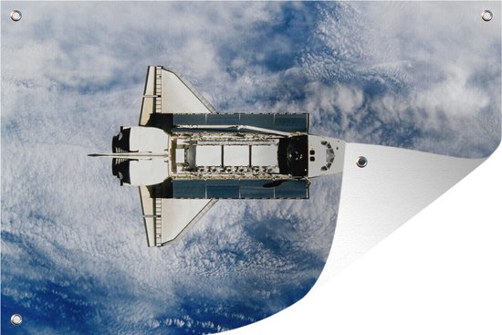 Navette spatiale dans l'espace au-dessus de la terre 60x40 cm