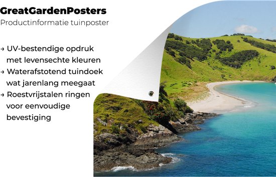 Vue aérienne de la Baie des Îles en Nouvelle-Zélande Affiche de jardin 120x80 cm - Toile de jardin / Toile d'extérieur / Peintures d'extérieur (décoration de jardin)