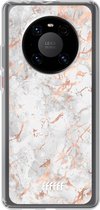 6F hoesje - geschikt voor Huawei P40 Pro -  Transparant TPU Case - Peachy Marble #ffffff