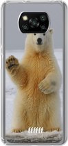 6F hoesje - geschikt voor Xiaomi Poco X3 Pro -  Transparant TPU Case - Polar Bear #ffffff