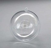 KENAST Doorzichtige plastic vulbare ornamenten bal, doe-het-zelf ornamenten voor Kerstmis, bruiloft, feest, woondecoratie (160 mm diameter/2 stuks
