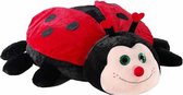 Grote rood/zwarte lieveheersbeestje knuffel 100 cm