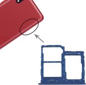 Simkaartlade + Simkaartlade + Micro SD-kaartlade voor Samsung Galaxy A01 Core SM-A013 (blauw)