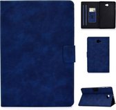 Voor Samsung Galaxy Tab A 10.1 (2016) T580 / T585 Koeienhuid Textuur Horizontale Flip Leren Case met Houder & Kaartsleuven & Slaap / Wekfunctie (Blauw)