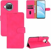 Voor Geschikt voor Xiaomi Mi 10T Lite 5G Effen Kleur Huidgevoel Magnetische Gesp Horizontale Flip Kalftextuur PU Lederen Case met Houder & Kaartsleuven & Portemonnee (Rose Rood)