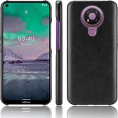 Voor Nokia 3.4 Shockproof Litchi Texture PC + PU Case (Zwart)