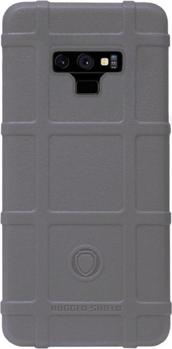 - RUGGED SHIELD Rubber Bumper Case Hoesje Geschikt voor Samsung Galaxy Note 9 - Grijs