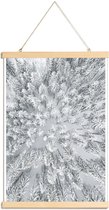 JUNIQE - Posterhanger Snowy Forests -40x60 /Grijs & Wit