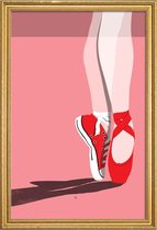 JUNIQE - Poster met houten lijst Backup Plans -40x60 /Roze