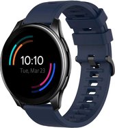 Shop4 - Bandje voor OnePlus Watch - Siliconen Donker Blauw