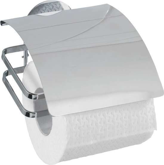 Wenko Toiletrolhouder Turbo-loc-systeem 13 Cm Rvs Zilver