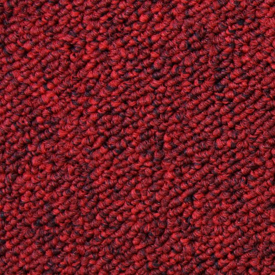 40 x Dalles de Dalles de moquette - Couleur: Couleur sable et rouge - 50x50cm 10m2 - Revêtements de sol - Dalles de moquette - Facile à installer - Idéal pour les bureaux, maisons, ateliers