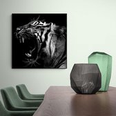 Poster Dark Wolf - Plexiglas - Meerdere Afmetingen & Prijzen | Wanddecoratie - Interieur - Art - Wonen - Schilderij - Kunst