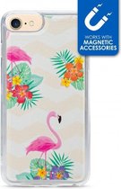 Apple iPhone 8 Plus Hoesje - My Style - Magneta Serie - TPU Backcover - Flamingo - Hoesje Geschikt Voor Apple iPhone 8 Plus