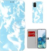 Voor Samsung Galaxy S20+ Cloud Fog Pattern Horizontal Flip Leather Case met houder & kaartsleuf & portemonnee (hemelsblauw)