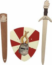 épée en bois lion avec fourreau et chevalier bouclier masque enfant épée chevalier épée bouclier chevalier épée