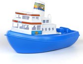 Passagiersstoomboot met Rubberboot