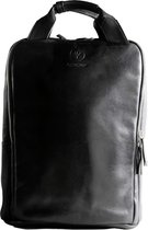 Rugtas zwart - leer - 15' laptop & iPad vak - Venice - Raw leathers