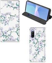 Smart Cover Sony Xperia 10 III Telefoonhoesje Blossom White