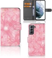 Telefoonhoesje Geschikt voor Samsung Galaxy S21 FE Wallet Book Case Spring Flowers