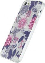 Apple iPhone SE (2016) Hoesje - Xccess - Serie - Hard Kunststof Backcover - Purple Floral - Hoesje Geschikt Voor Apple iPhone SE (2016)