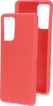 Mobiparts Siliconen Cover Case Samsung Galaxy A72 (2021) 4G/5G Scarlet Rood hoesje