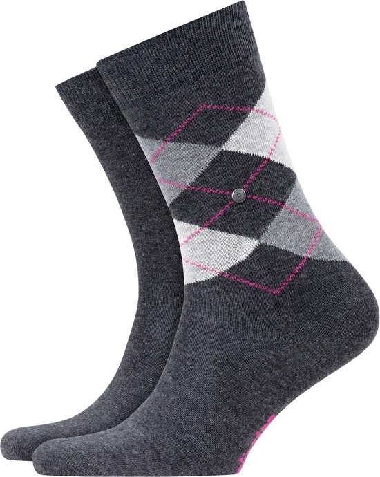 Burlington Everyday 2-Pack gedessineerd katoen multipack sokken dames grijs - maat 36-41