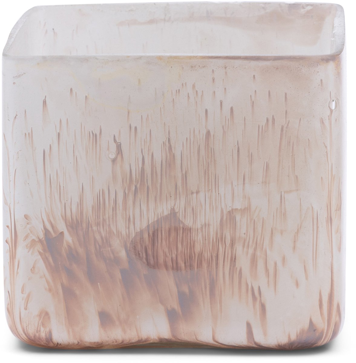 Riviera Maison Desert Square Votive S - Glas - Wit - 10.0x10.0x10.0 cm