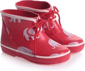 Lage rode kinderregenlaars met Olifanten Print 23