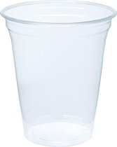 Composteerbare transparante wegwerpbeker voor frisdrank en smoothies, 400ml