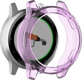 Garmin Vivoactive 4s TPU case - transparant paars - hoesje - beschermhoes - protector - bescherming