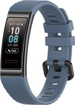 Siliconen Smartwatch bandje - Geschikt voor  Huawei band 3 / 4 Pro silicone band - grijsblauw - Horlogeband / Polsband / Armband