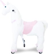 Kijana Unicorn Rijdend Speelgoed Wit/roze Groot