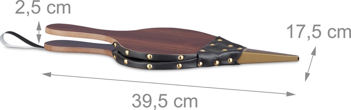 VICMAT Houten Blaasbalg Voor Open Haard en Barbecue, 30,5 x 12,5 cm, Voor Vuur, Outdoor, Koken, Picknick